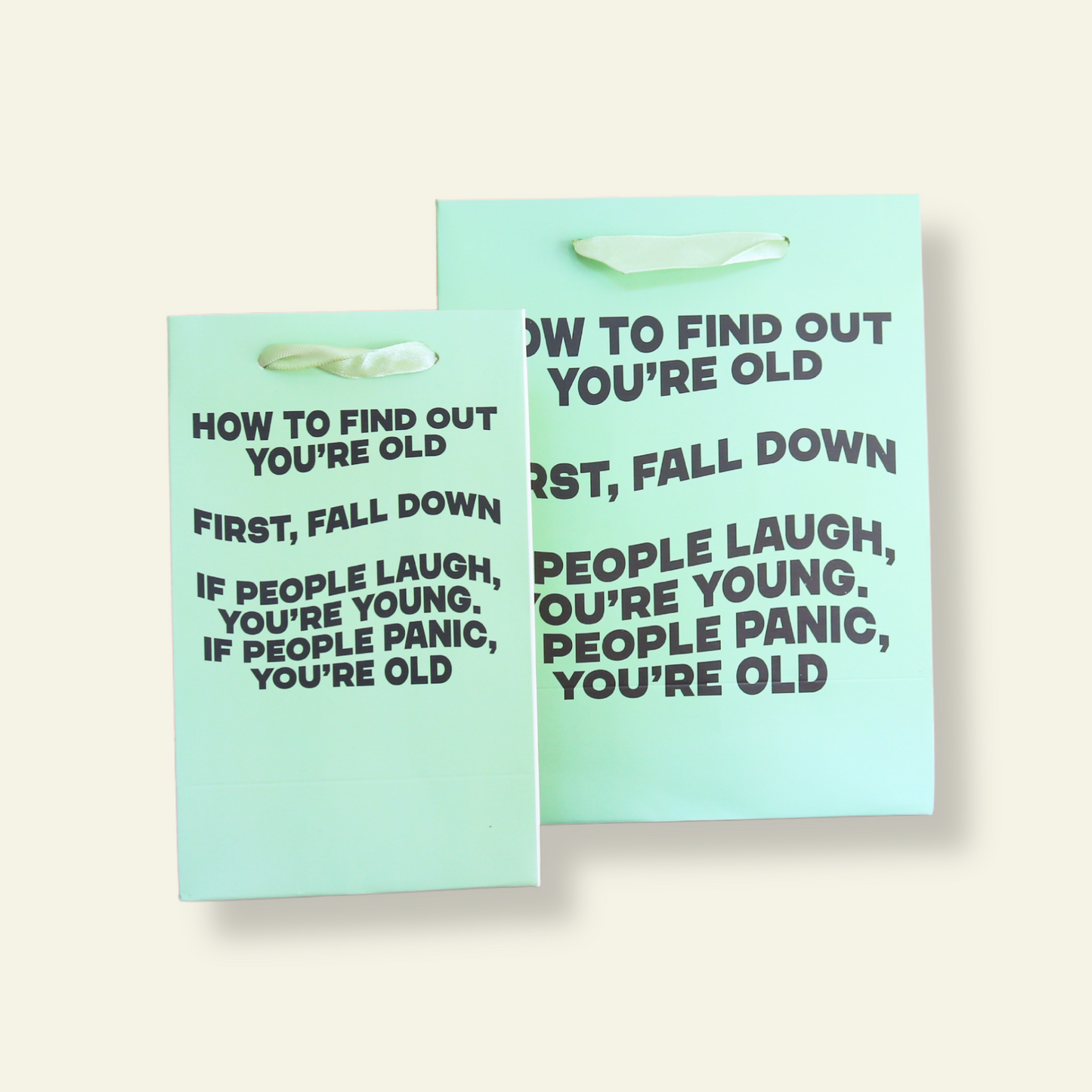 How to Find Out You're Old -- Birthday Gift Bag, Funny Gift Bag, Gift Wrap