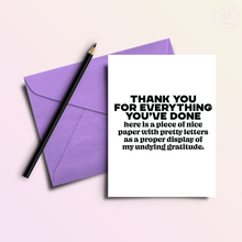 Load image into Gallery viewer, Proof of Gratitude | Funny Thank You Card
