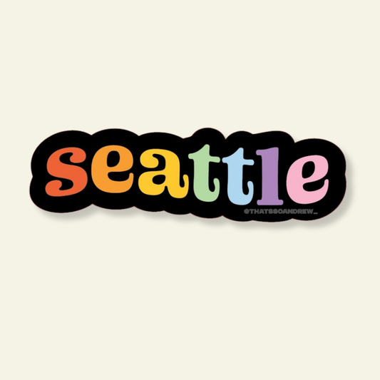 Rainbow Seattle Souvenir LGBTQ+ Pride Sticker