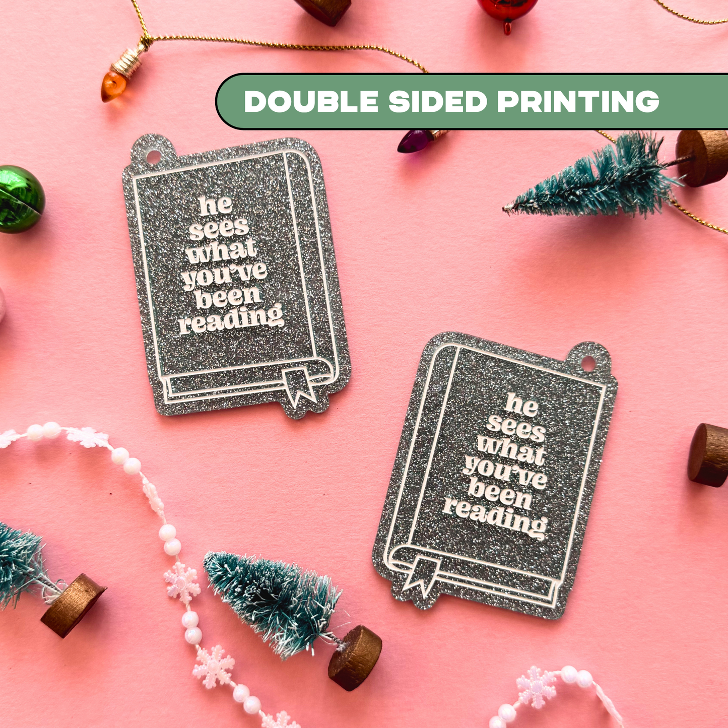 Kinda Naughty Funny Ugly Sweater Christmas Ornament