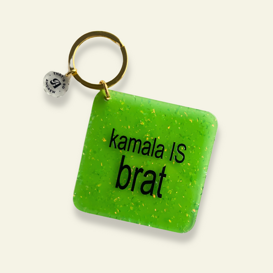 Kamala IS Brat - Funny Motel Keychain