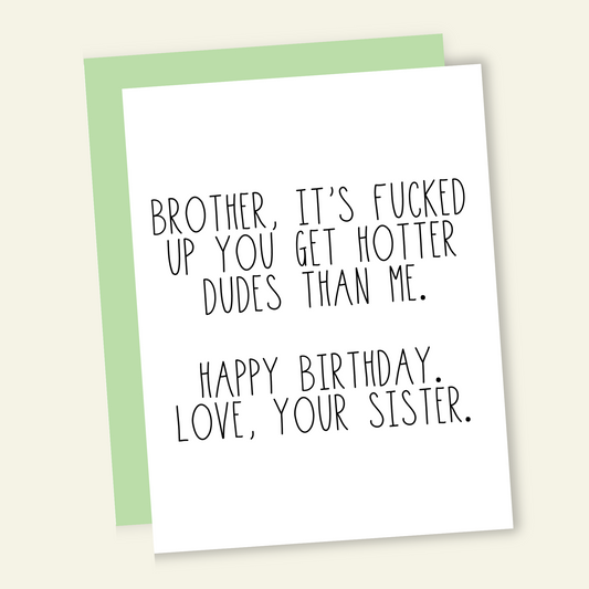 To My Gay Brother from Sister - Gay Birthday Card