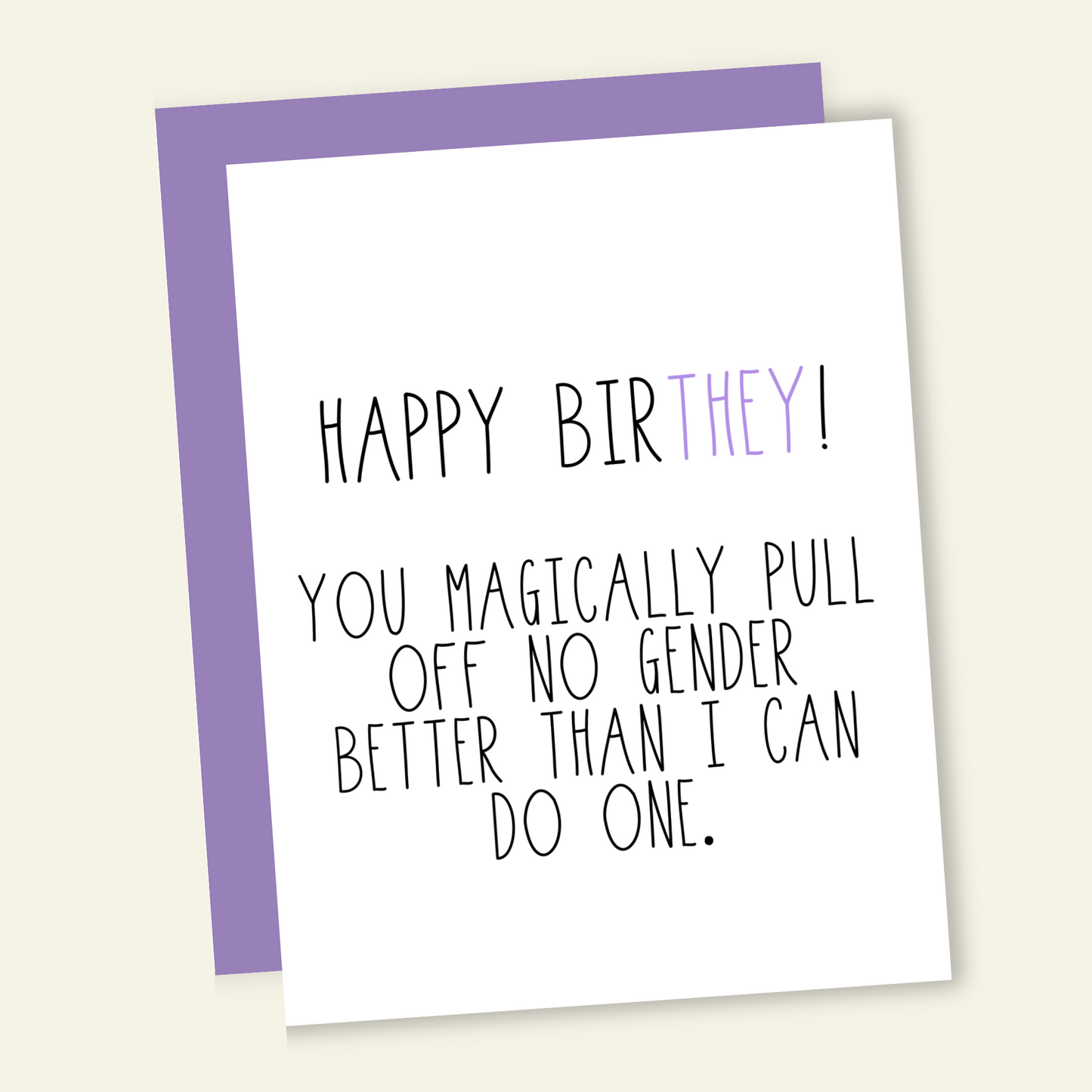 Happy Birthey - Non-binary Birthday Card