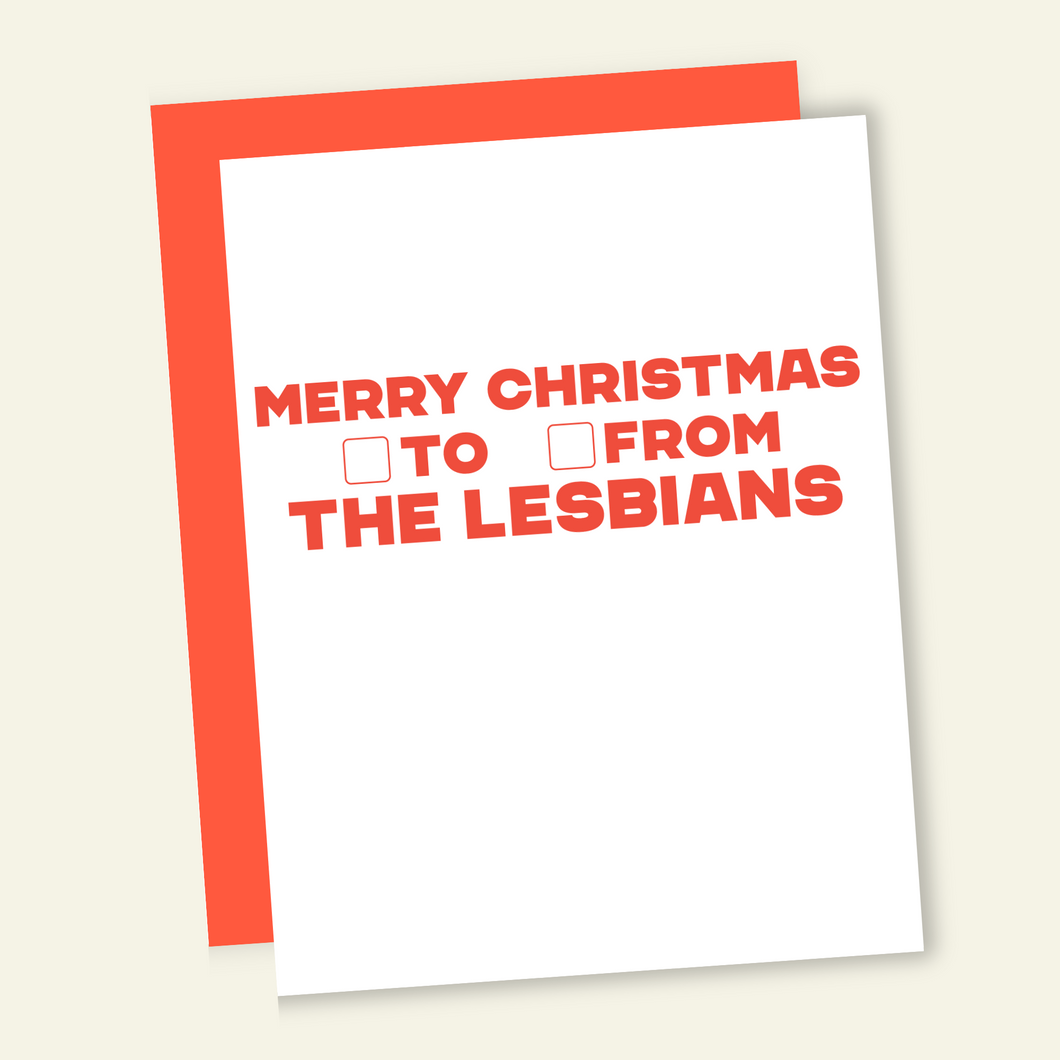 To/From the Lesbians | Funny Holiday & Christmas Greeting Card