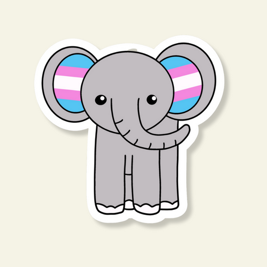Transgender Elephant Pride Sticker