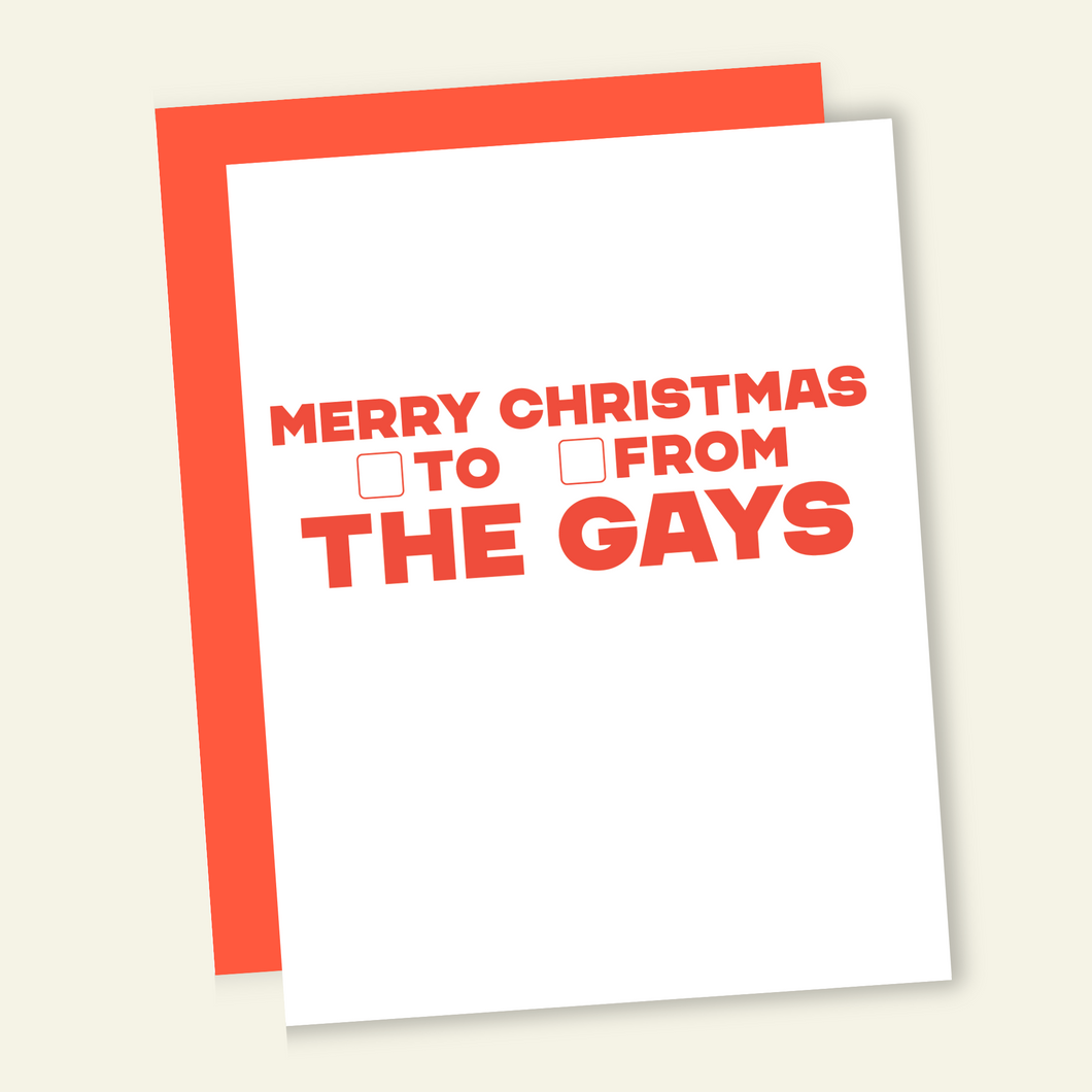 To/From the Gays | Funny Holiday & Christmas Greeting Card