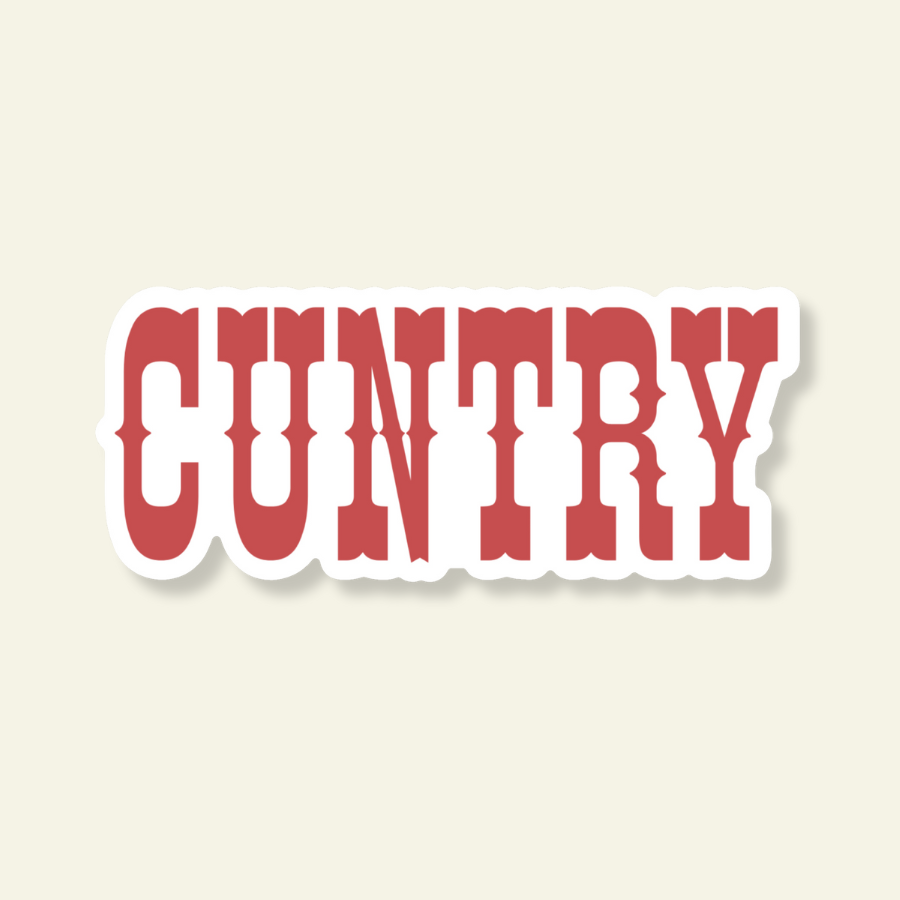 CUNTRY Vinyl Sticker