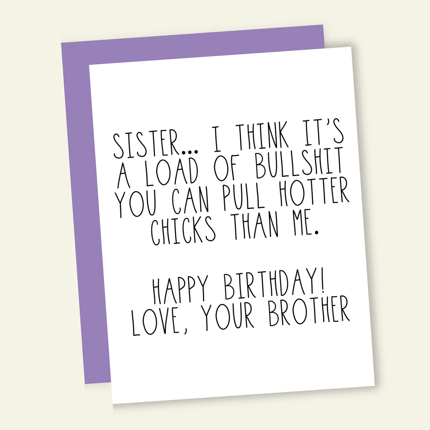 To My Gay Sister from Your Brother - Gay Birthday Card