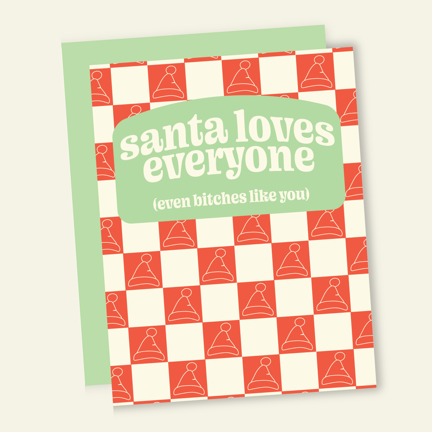 Santa Loves Assholes | Funny Holiday & Christmas Greeting Card