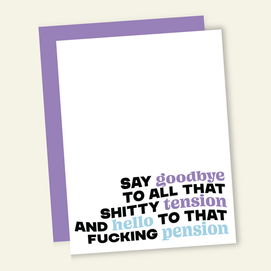 Hello Pension | Funny Retirement Greeting Card