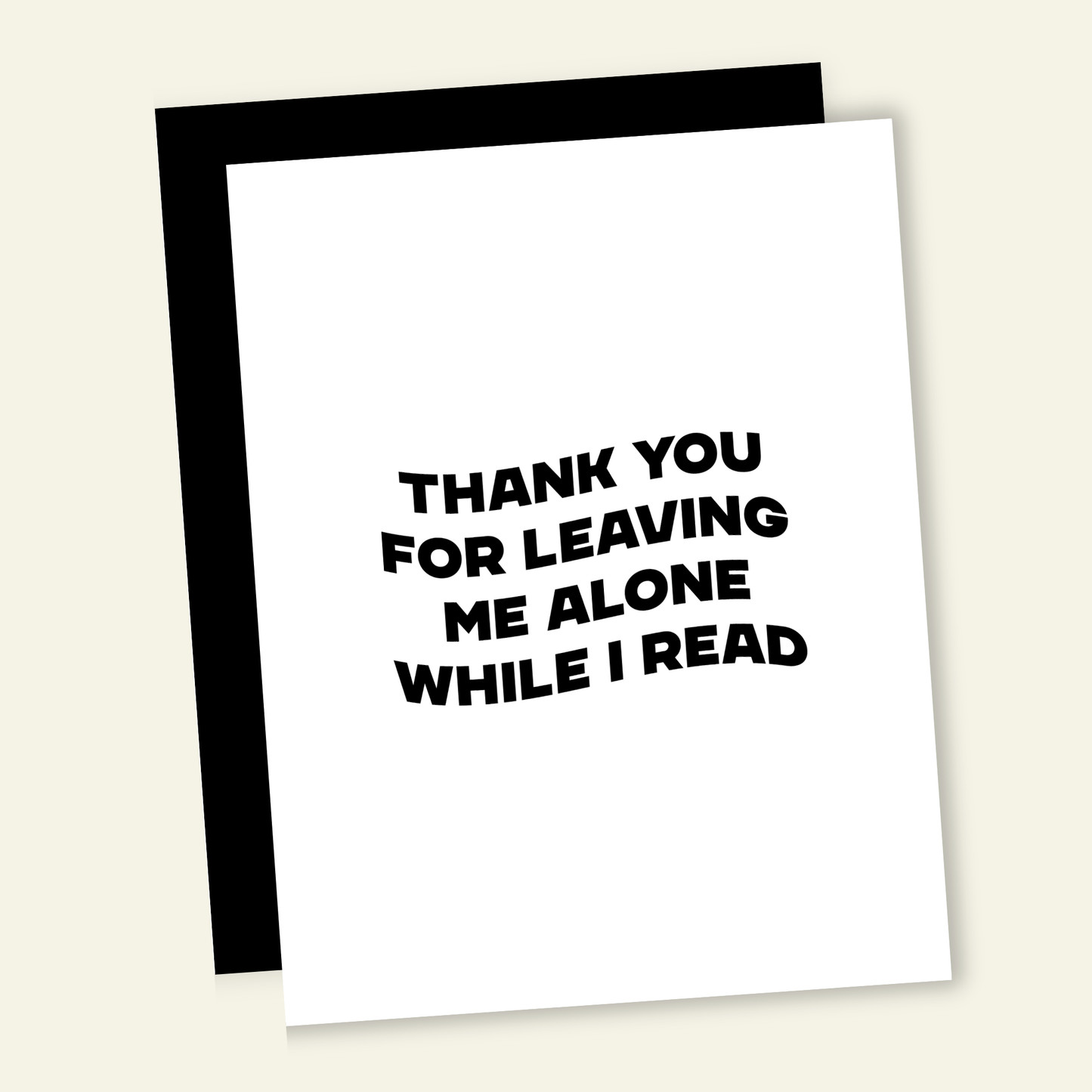 Thank You for Letting Me Read Funny Bookstore Thank You Card