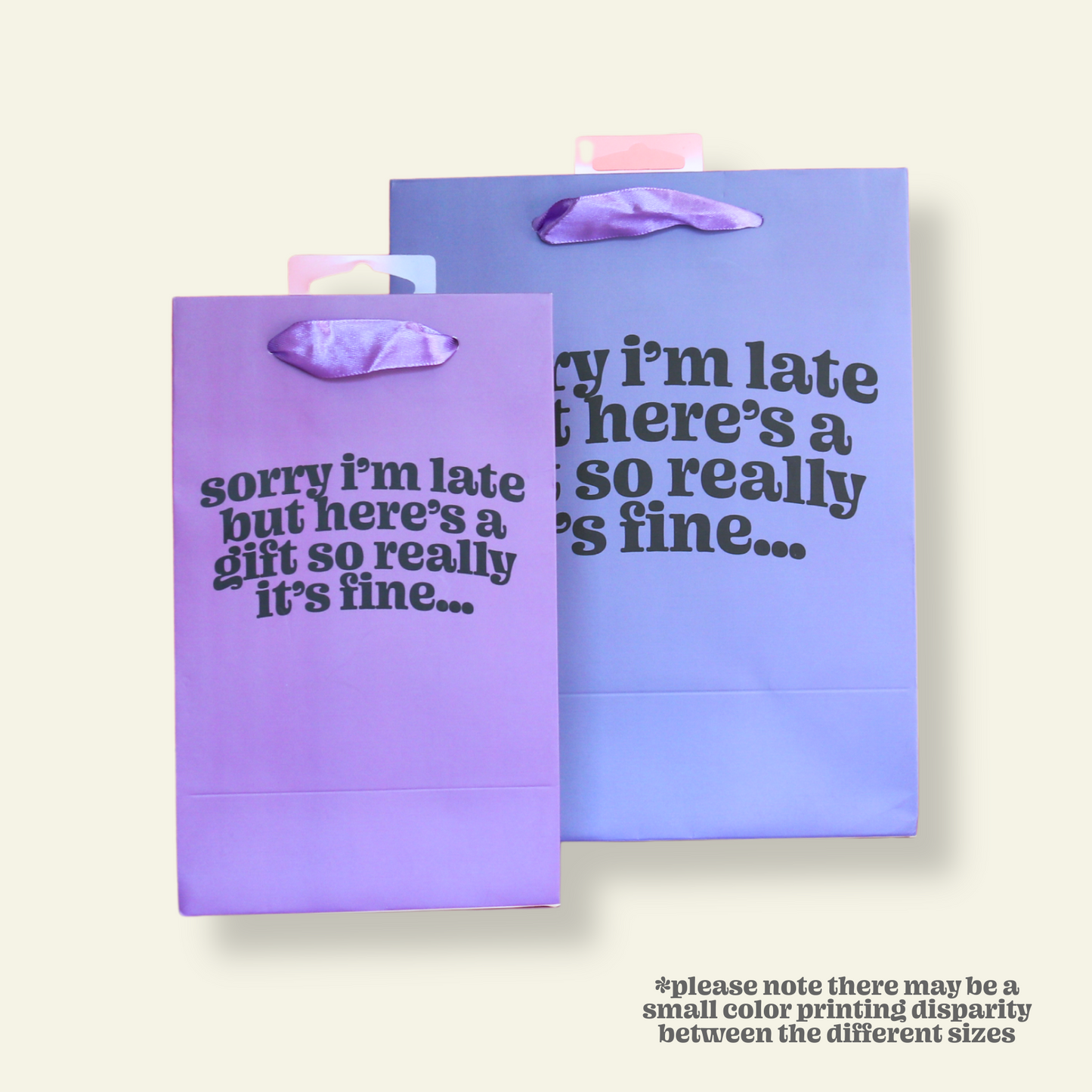 Sorry I'm Late - Birthday Gift Bag, Funny Gift Bag, Gift Wrap