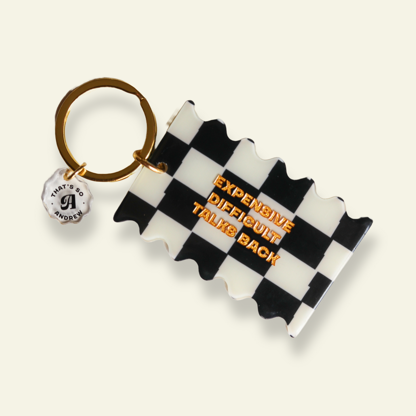 Expensive Difficult Talks Back - Funny Motel Keychain