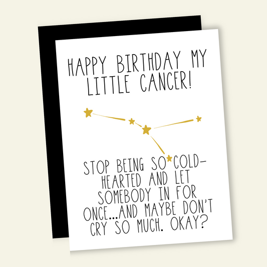 Snarky Cancer Birthday Card
