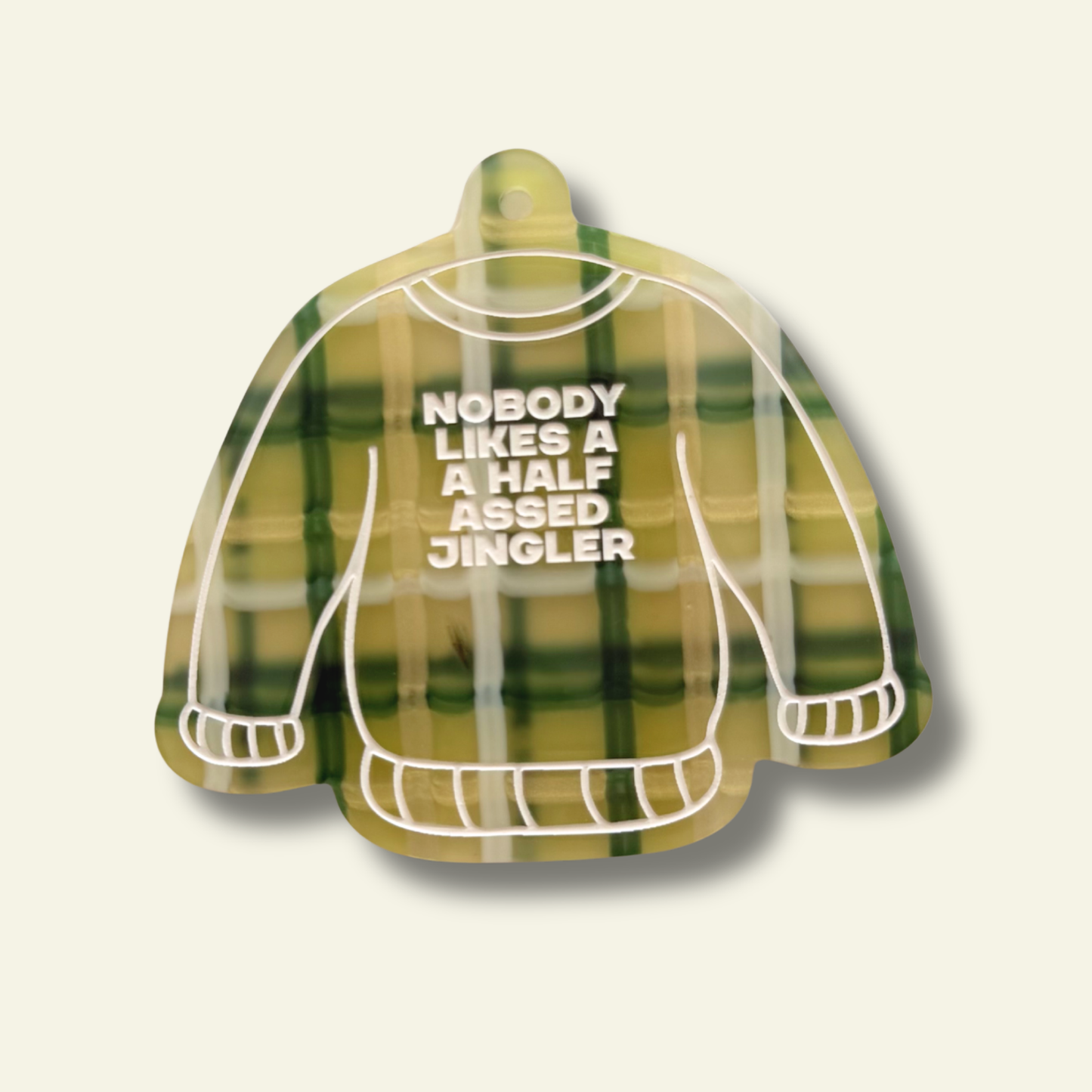 Half-Assed Jingler Ugly Sweater Christmas Ornament