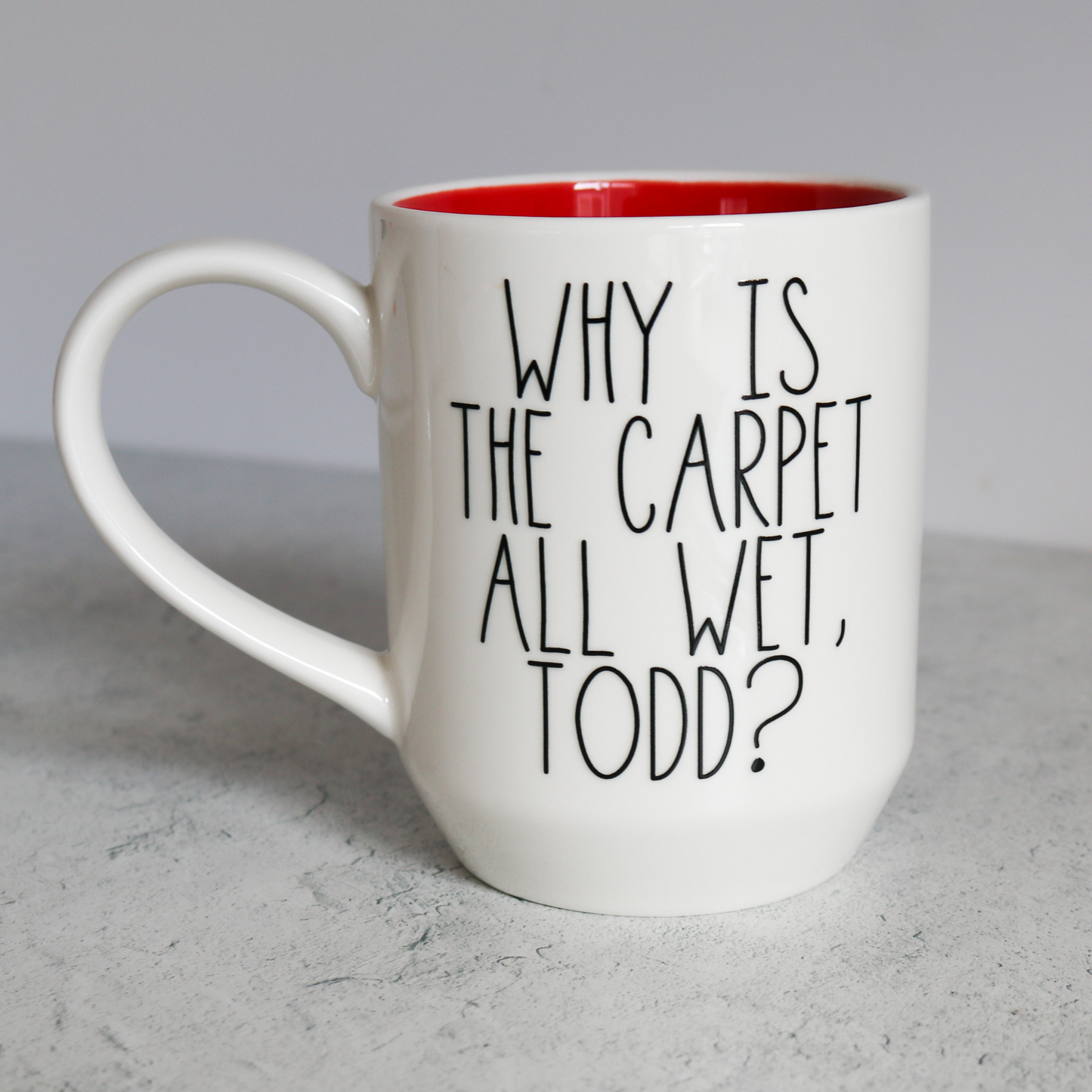 Why is the Carpet Wet  Christmas Mug