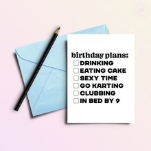 Load image into Gallery viewer, Birthday Checklist | Funny Birthday Greeting Card
