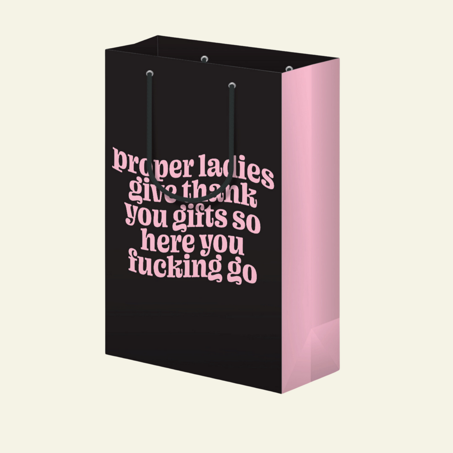 Proper Ladies Thank You - Gift Bag, Funny Gift Bag, Gift Wrap