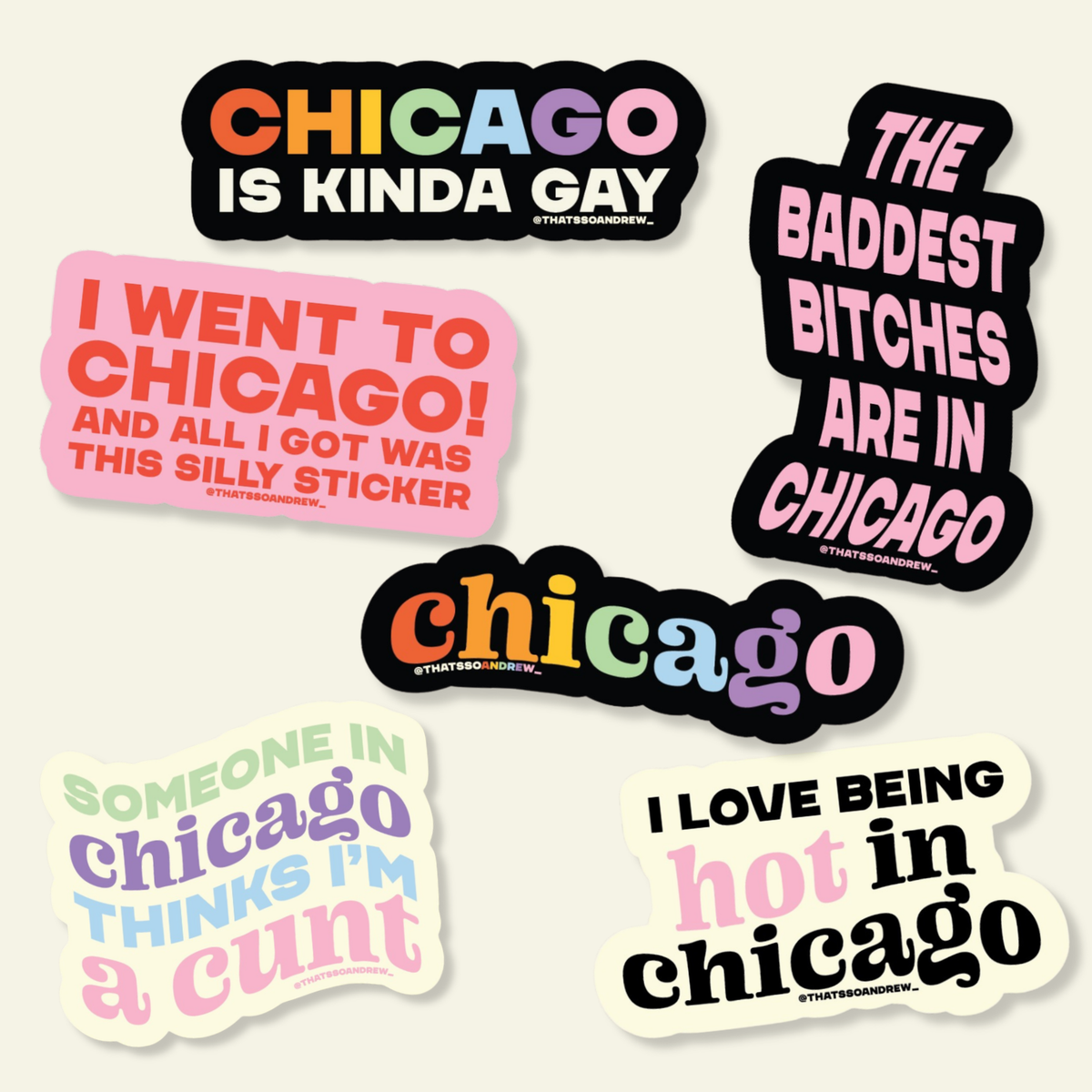 Rainbow Chicago LGBTQ+ Pride Souvenir Sticker
