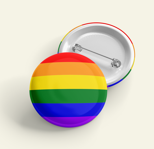 Gay Pride LGBTQ+ Flag | Pride Pin Back Button