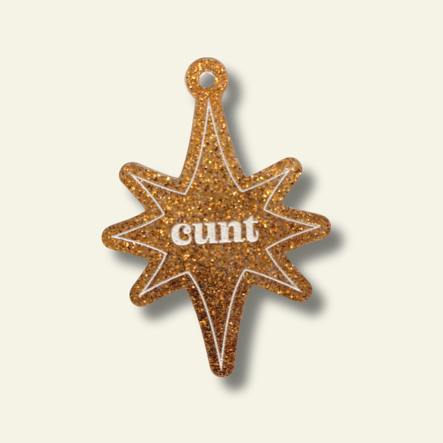 Cunt Twinkle Star Funny Christmas Ornament