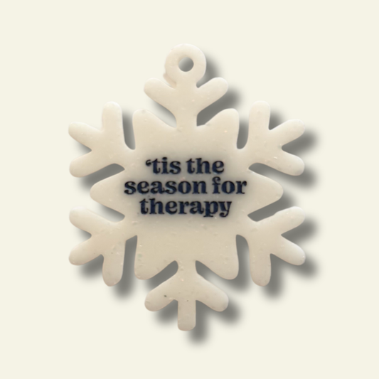 Tis The Season for Therapy  Funny Christmas Ornament