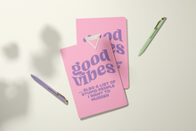 Load image into Gallery viewer, Good Vibes + Stupid Ppl | Pocket Journal, Mini Notebook, Mini Journal
