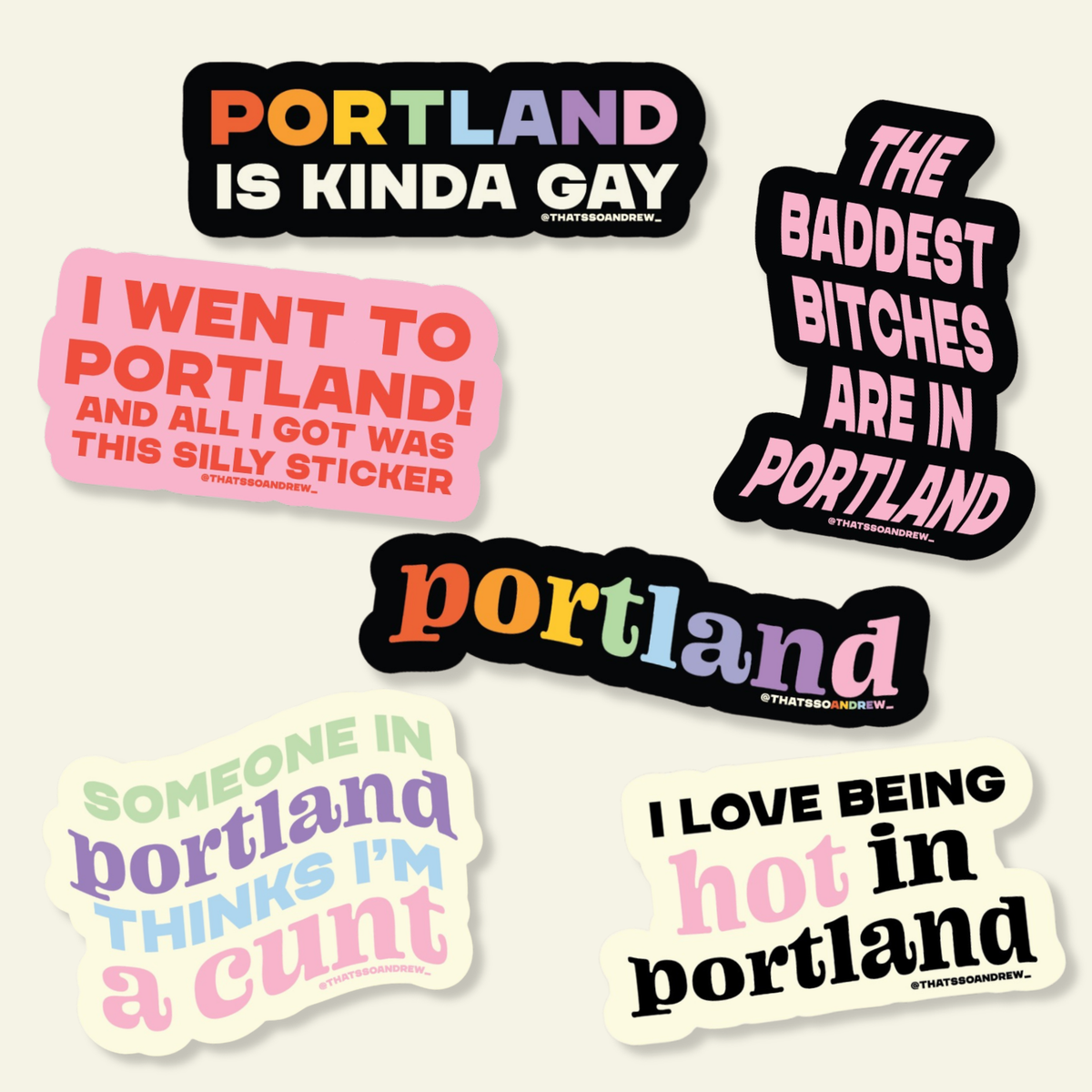 Rainbow Portland LGBTQ+ Pride Souvenir Sticker