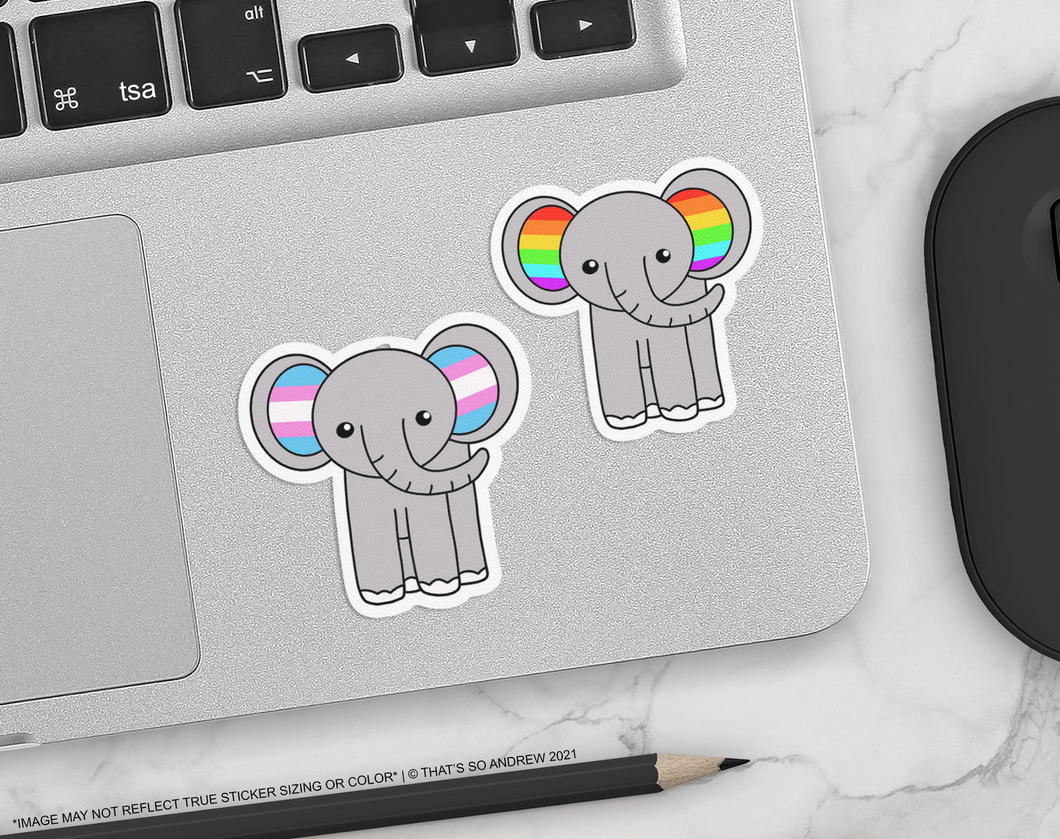 Gay Pride Elephant Sticker
